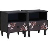 vidaXL Noćni ormarić 2 pcs Smeđa 40 x 33 x 46 cm Čvrsto drvo manga | shoptok.hr
