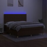  box spring s madracem LED tamnosmeđi 180x200 cm tkanina | shoptok.hr