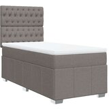  Krevet s oprugama i madracem smeđesivi 100 x 200 cm od tkanine | shoptok.hr