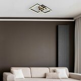Globo LED stropna svjetiljka Bard (15 W, D x Š x V: 42 x 31 x 8 cm, Smeđa, Topla bijela) | shoptok.hr
