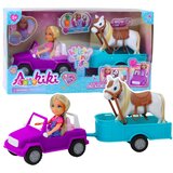  Set za lutke Ankiki: Automobil kabriolet s prikolicom i konjem | shoptok.hr