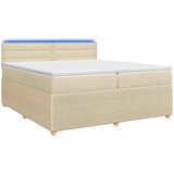  Boxspring krevet s madracem Krem 200 x 200 cm Tkanina | shoptok.hr