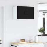 vidaXL Zidni kuhinjski ormarić s policom 2 pcs Crna 30 x 31 x 40 cm | shoptok.hr