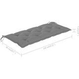  Zložljiva vrtna klop z blazino 118 cm bambus, (20804013) | Shoptok.si