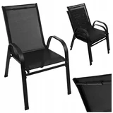 Set od dvije crne metalne vrtne stolice