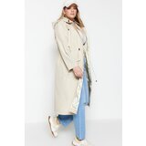 Trendyol Curve Plus Size Trench Coat - Beige - Parkas | shoptok.hr