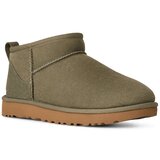 Ugg Snežke iz semiša Classic Ultra Mini zelena barva, 1116109.MMP | Shoptok.si