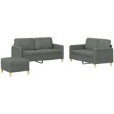  3-dijelni set sofa s jastucima tamnosivi od tkanine | shoptok.hr