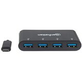 Manhattan USB-C 3.1 muški /4kom. USB3.0 ženski konverter (162746) | shoptok.hr