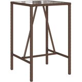 Vanjski barski stol smeđi 70 x 70 x 110 cm od poliratana | shoptok.hr