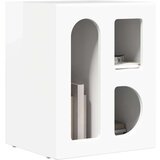  Nočna omarica Visok sijaj bela 40 x 35 x 50 cm Konstruiran les, (5000107171) | Shoptok.si