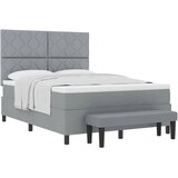  Krevet s opruga kutije Svijetlo siva 140 x 190 cm tkanina | shoptok.hr