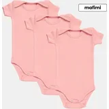 Pamučni Bodići kratak rukav za bebe i decu set od 3 - puder