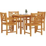 Vrtni set za objed 3 kom. Smeđa Čvrsto drvo akacije 85 x 85 x 74 cm | shoptok.hr