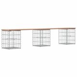  Vrtna klupa s gabionskim dizajnom 203x31x42 cm masivna borovina | shoptok.hr