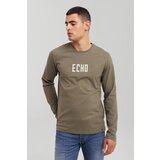 Legendww maslinasto zelena muška majica dugih rukava echo printom 256-6626-9387-4805 Cene