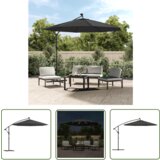 The Living Store Previsni senčnik LED luči in kovinski drog 300 cm antracit - Previsni Senčnik, (21743001) Cene