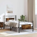 vidaXL Okvir kreveta bez madraca dimljena boja hrasta 90x200 cm drveni | shoptok.hr