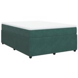 vidaXL Box spring postelja z vzmetnico temno zelena 160x200 cm žamet, (21321291) | Shoptok.si