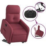 Naslonjač na podizanje od tkanine crvena boja vina | shoptok.hr