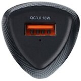 forcell CARBON auto punjač USB QC 3.0 18W CC50-1A crni (Ukupno 18W) | shoptok.hr