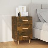 vidaXL Nočna omarica dimljeni hrast 40x40x66 cm konstruiran les Cene