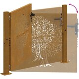  Vrtna vrata 100x100 cm Corten čelik Dizajn stabla | shoptok.hr
