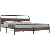  Metalni okvir kreveta bez madraca smeđa boja hrasta 183x213 cm | shoptok.hr