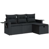 vidaXL 4-dijelni set vrtnih sofa od poliratana s jastucima crni | shoptok.hr