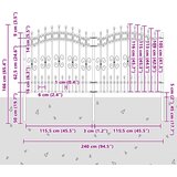  Vrtna Ograda KAMPEN 240 x 166 cm Mesh Siva | shoptok.hr
