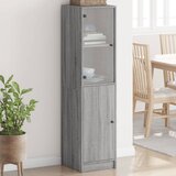 vidaXL Visoka omara s steklenimi vrati siva sonoma 35x37x142 cm Cene