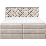 MID.YOU POSTELJA BOXSPRING 160 cm x 200 cm , tekstil, leseni material bež | Shoptok.si