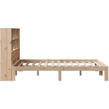vidaXL Krevet s regalom za knjige bez madraca 120x200 cm od borovine | shoptok.hr