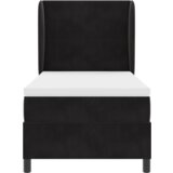vidaXL Box Spring postelja z vzmetnico Črna 80x200 cm Velur | Shoptok.si