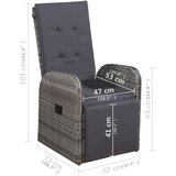  5-dijelni vrtni blagovaonski set sivi | shoptok.hr