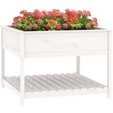 Sadilica s policom bijela 111,5x111,5x81 cm od masivne borovine | shoptok.hr