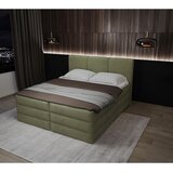 MID.YOU POSTELJA BOXSPRING 160 cm x 200 cm , les, tekstil, leseni material zelena | Shoptok.si