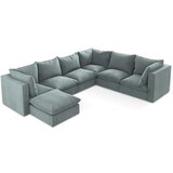 Makamii Modra kotna sedežna garnitura (desni kot/v obliki črke "U") Manao – | Shoptok.si