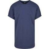 UC Men Men's Long Shaped Turnup Tee T-Shirt - Blue Cene