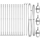vidaXL Stebri za ograjo z osnovnimi ploščami 13 kos Ø32mm 83,5cm Galvanizirano jeklo Cene