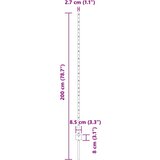  Stup za ogradu 5 pcs Srebrno 160 cm Čelik | shoptok.hr