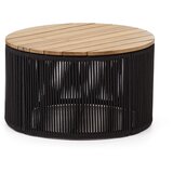 Kave Home Okrogla vrtna miza z mizno ploščo iz akacije ø 60 cm Dandara - | Shoptok.si