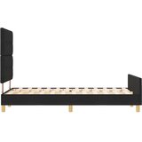  Krevetna konstrukcija s uzglavljem Crna 120 x 200 cm tkanina | shoptok.hr