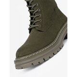 Sergio Leone Dark green women's hiking boots with suede trim by | ePonuda.com