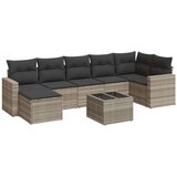 vidaXL 8-dijelni set vrtnih sofa od poliratana s jastucima svjetlosivi | shoptok.hr