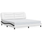 Okvir kreveta s LED-om bez madraca Hvar bijelo-crni 200 x 200 cm | shoptok.hr