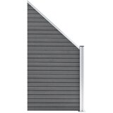  Set WPC ograda 2 kvadratne + 1 kosa 446 x 186 cm sivi | shoptok.hr