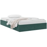  Otomanski krevet s pohranom Tamnozelena 120 x 200 cm Baršun | shoptok.hr