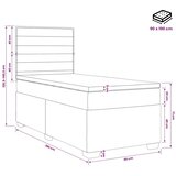 Boxspring krevet s madracem Svjetlosiva 90 x 190 cm Tkanina - Svjetlosiva 90 x 190 cm Dizajn linija | shoptok.hr