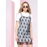 Sinsay T-shirt haljina s mrežastim prednjim dijelom | shoptok.hr